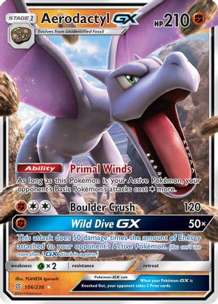 Aerodactyl GX 106/236 - Holofoil SM Unified Minds - Ultra Rare