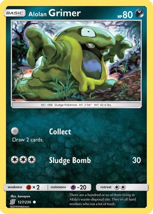 Alolan Grimer 127/236 - Reverse Holofoil SM Unified Minds - Common