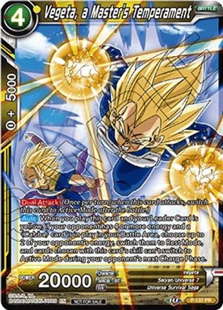 Vegeta, a Master's Temperament (Series 7 Super Dash Pack) (P-137) - Promotion Cards