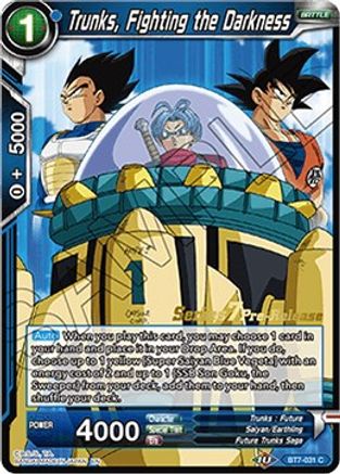 Trunks, Fighting the Darkness (BT7-031_PR) - Assault of the Saiyans PreRelease Cards