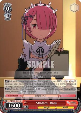 Studies, Ram (RZ/S55-E030 R) - Re:ZERO Vol.2