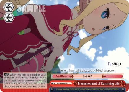 Pronouncement of Remaining Life (RZ/S55-E054 CC) - Re:ZERO Vol.2