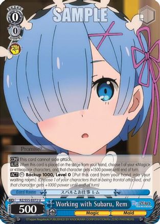 Working with Subaru, Rem (RZ/S55-E072 U) - Re:ZERO Vol.2