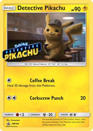 Detective Pikachu SM190 - Holofoil SM Promos - Promo
