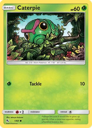 Caterpie 001/68 - Reverse Holofoil Hidden Fates - Common