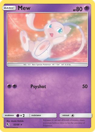 Mew 032/68 Hidden Fates - Rare