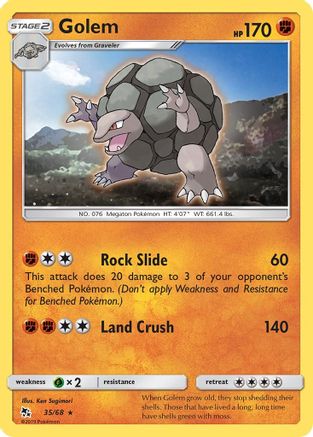 Golem 035/68 - Reverse Holofoil Hidden Fates - Rare