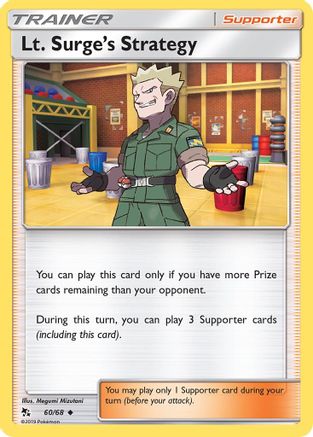 Lt. Surge's Strategy 060/68 - Reverse Holofoil Hidden Fates - Uncommon