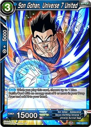 Son Gohan, Universe 7 United (DB1-023) - Draft Box 04 Dragon Brawl