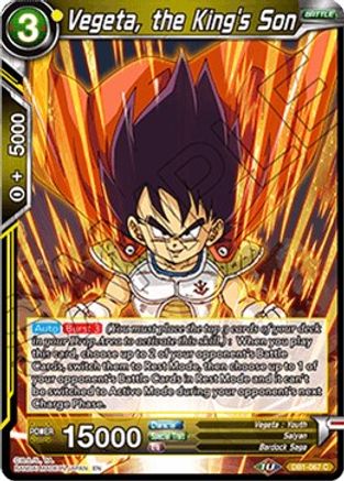 Vegeta, the King's Son (DB1-067) - Draft Box 04 Dragon Brawl Foil