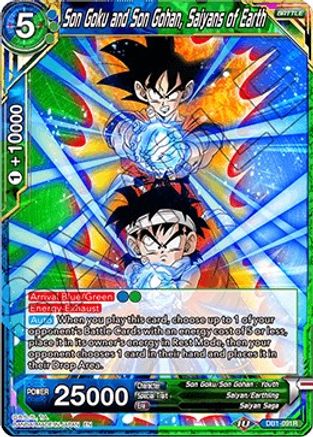 Son Goku and Son Gohan, Saiyans of Earth (DB1-091) - Draft Box 04 Dragon Brawl