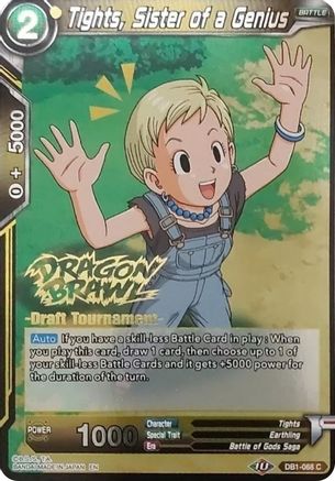 Tights, Sister of a Genius (Dragon Brawl Draft Tournament Gold Stamped) (DB1-068) - Promotion Cards Foil