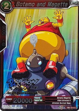 Botamo and Magetta (Dragon Brawl Draft Tournament Gold Stamped) (DB1-013) - Promotion Cards Foil