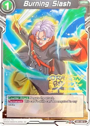 Burning Slash (Dragon Brawl Draft Tournament Gold Stamped) (DB1-087) - Promotion Cards Foil