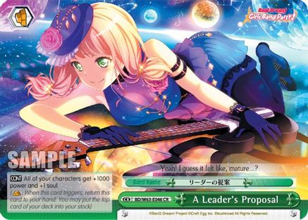 A Leader's Proposal (BD/W63-E046 CR) - BanG Dream! Girls Band Party! Vol.2
