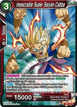 Impeccable Super Saiyan Cabba (Shatterfoil) (TB1-010) - Draft Box 04 Dragon Brawl Foil