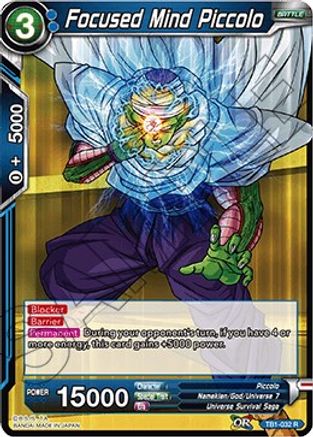 Focused Mind Piccolo (Shatterfoil) (TB1-032) - Draft Box 04 Dragon Brawl Foil