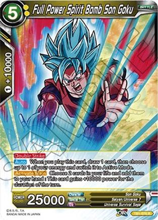 Full Power Spirit Bomb Son Goku (Shatterfoil) (TB1-075) - Draft Box 04 Dragon Brawl Foil