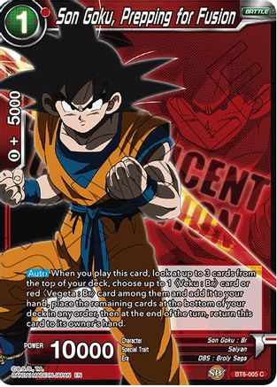 Son Goku, Prepping for Fusion (BT6-005) - Expansion Deck Box Set 07 Magnificent Collection Fusion Hero