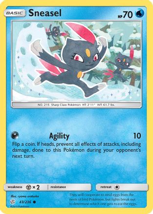 Sneasel 043/236 SM Cosmic Eclipse - Common