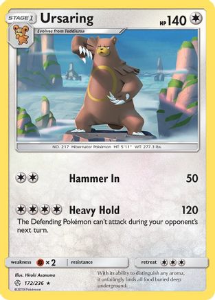 Ursaring 172 SM Cosmic Eclipse - Rare