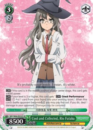 Cool and Collected, Rio Futaba (SR) (SBY/W64-E032S SR) - Rascal Does Not Dream of Bunny Girl Senpai
