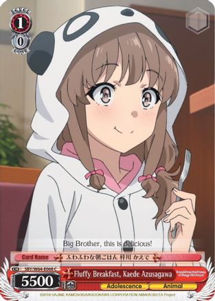 Fluffy Breakfast, Kaede Azusagawa (SBY/W64-E068 C) - Rascal Does Not Dream of Bunny Girl Senpai