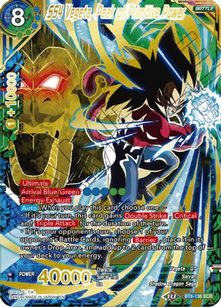 SS4 Vegeta, Peak of Primitive Power (BT8-136) - Malicious Machinations