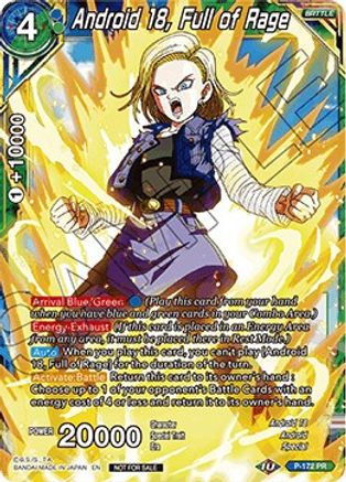 Android 18, Full of Rage (P-172) - Promotion Cards Foil
