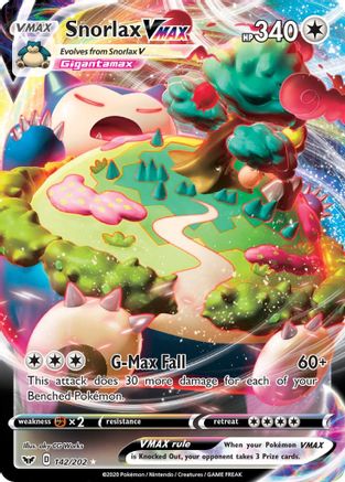 Snorlax VMAX 142/202 - Holofoil SWSH01 Sword & Shield Base Set - Ultra Rare