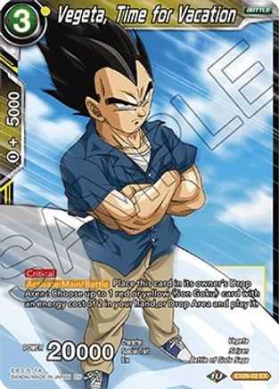 Vegeta, Time for Vacation (EX09-02) - Expansion Deck Box Set 09 Saiyan Surge