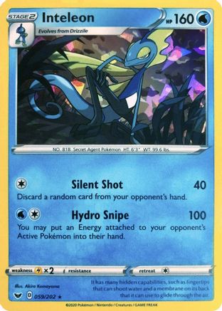 Inteleon 059/202 - Holofoil Deck Exclusives - Holo Rare