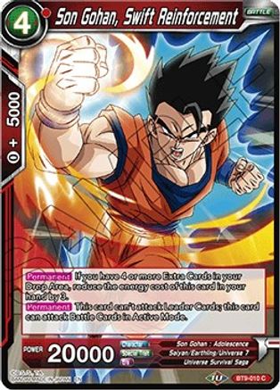 Son Gohan, Swift Reinforcement (BT9-010) - Universal Onslaught