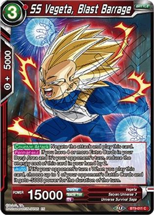 SS Vegeta, Blast Barrage (BT9-011) - Universal Onslaught Foil