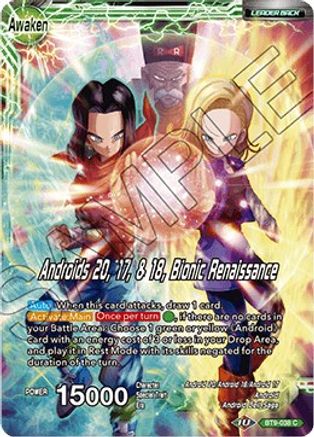 Android 20 // Androids 20, 17, & 18, Bionic Renaissance (BT9-038) - Universal Onslaught Foil