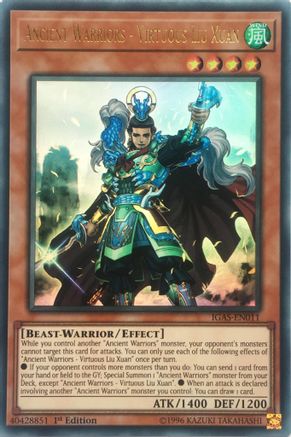 Ancient Warriors - Virtuous Liu Xuan (IGAS-EN011) - Ignition Assault Unlimited
