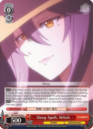 Sleep Spell, Witch (GBS/S63-E044 C) - Goblin Slayer