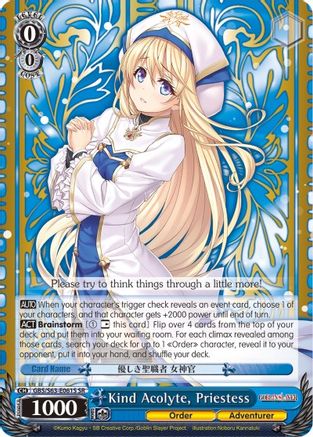 Kind Acolyte, Priestess (SR) (GBS/S63-E061S SR) - Goblin Slayer