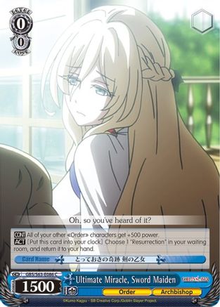 Ultimate Miracle, Sword Maiden (GBS/S63-E086 C) - Goblin Slayer