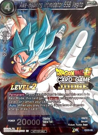 Awe-Inspiring Intimidator SSB Vegito (Level 2) (EX03-08) - Judge Promotion Cards