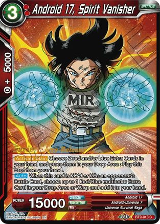 Android 17, Spirit Vanisher (BT9-013) - Universal Onslaught PreRelease Cards