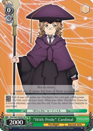 "With Pride" Cardinal (SR) (SAO/S65-E026S SR) - Sword Art Online -Alicization-