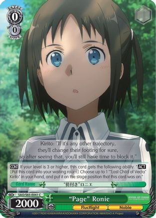 "Page" Ronie (SAO/S65-E041 C) - Sword Art Online -Alicization-