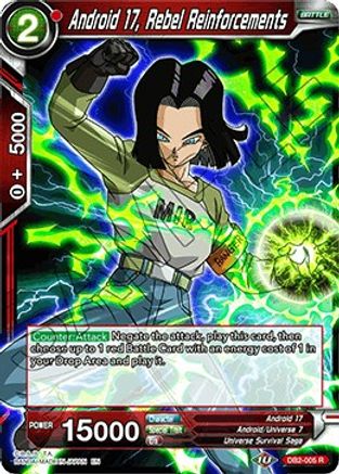 Android 17, Rebel Reinforcements (DB2-005) - Draft Box 05 Divine Multiverse Foil