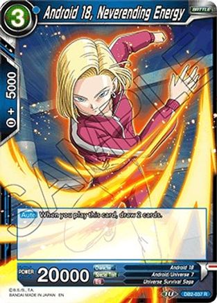 Android 18, Neverending Energy (DB2-037) - Draft Box 05 Divine Multiverse
