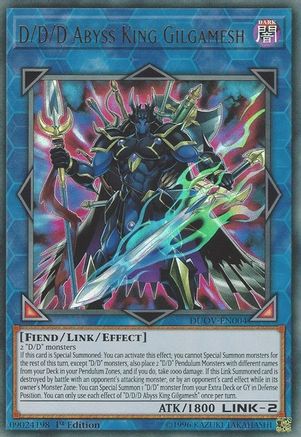 D/D/D Abyss King Gilgamesh (DUOV-EN004) - Duel Overload 1st Edition