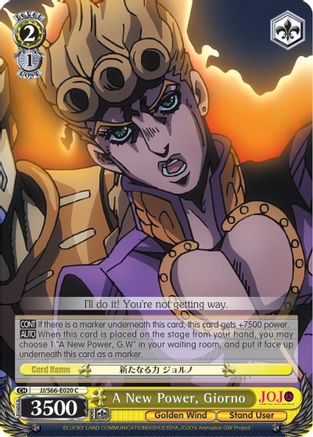 A New Power, Giorno (JJ/S66-E020 C) - JoJo's Bizarre Adventure: Golden Wind