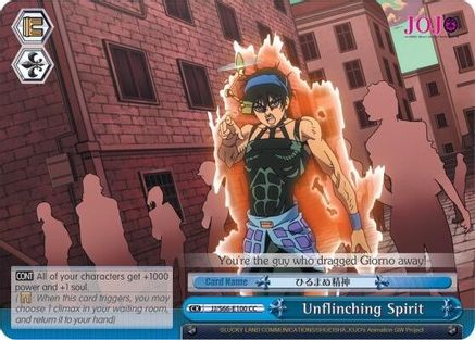 Unflinching Spirit (JJ/S66-E100 CC) - JoJo's Bizarre Adventure: Golden Wind
