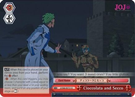 Cioccolata and Secco (JJ/S66-E072 CC) - JoJo's Bizarre Adventure: Golden Wind