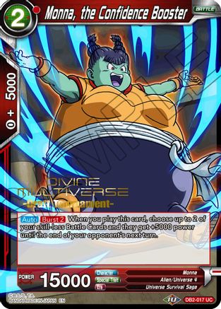 Monna, the Confidence Booster (Divine Multiverse Draft Tournament) (DB2-017) - Tournament Promotion Cards